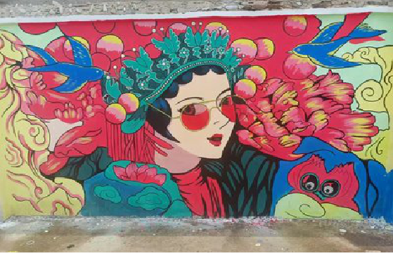 瑞金墙体彩绘-网红墙